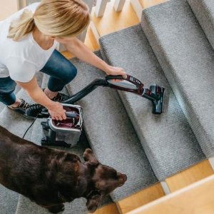 Vacuuming Carpeted Stairs